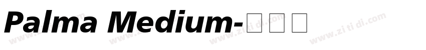 Palma Medium字体转换